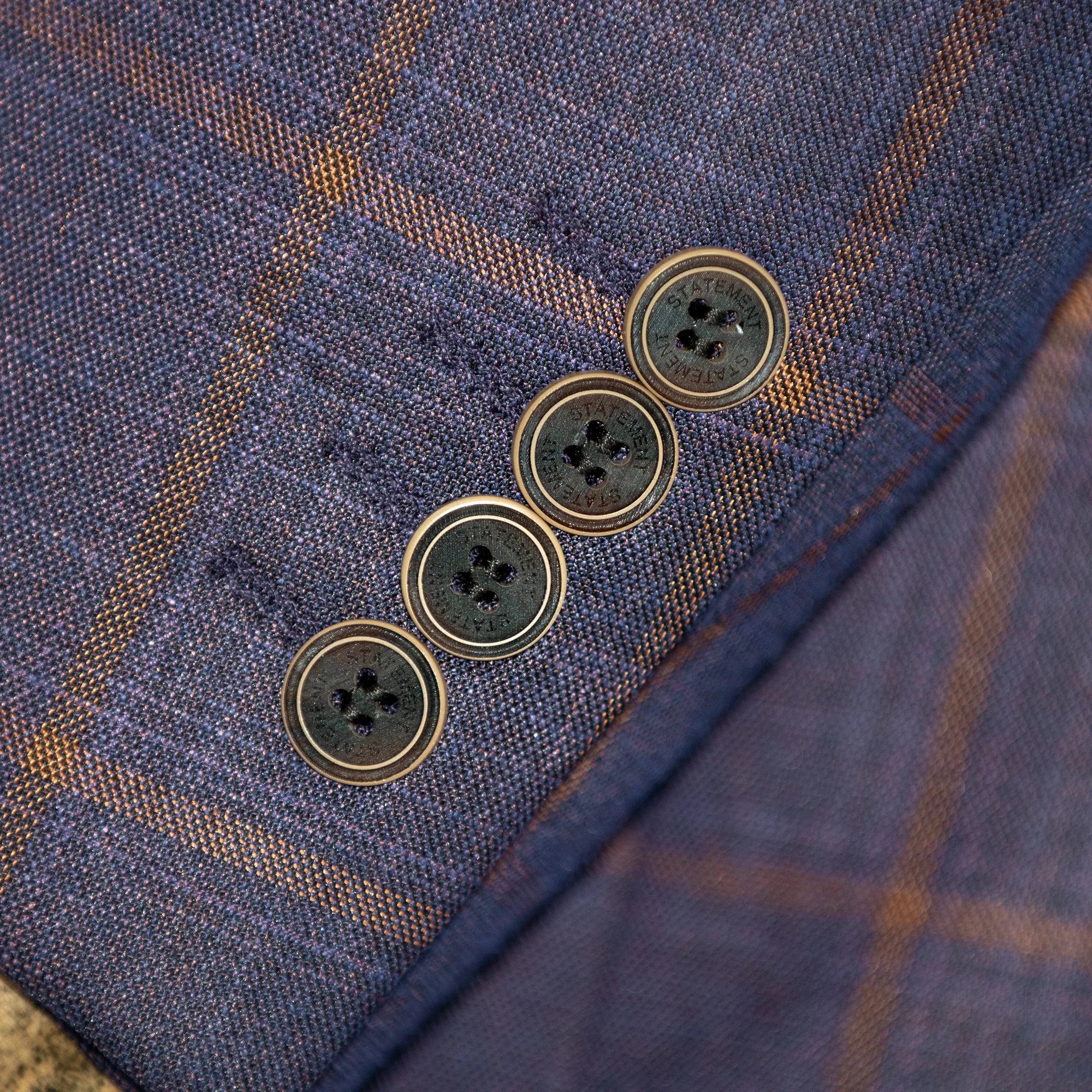 Eggplant Windowpane Plaid 2-Piece Tailored-Fit Suit