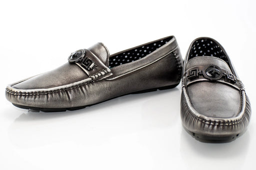 Black Sequined Driver Loafer with Gold Bit