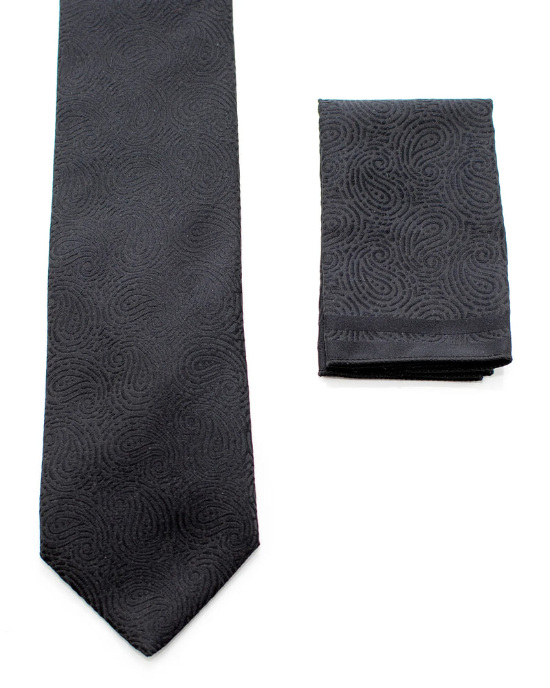 Black Paisley Necktie