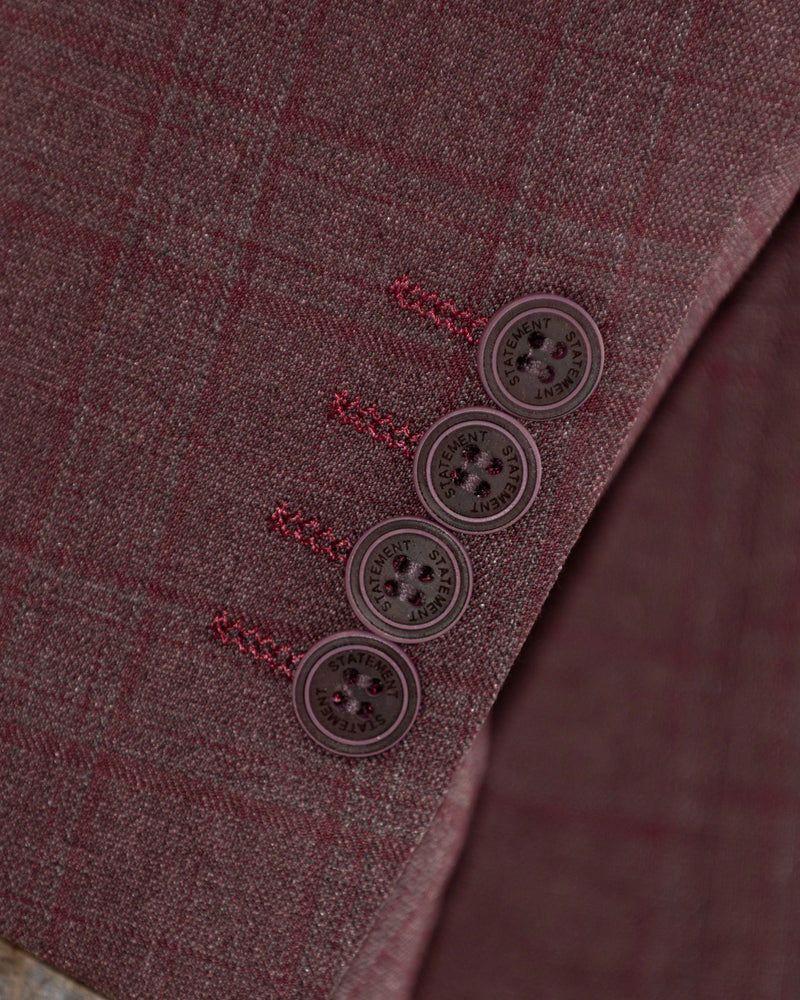 Tartan Plaid 3-Piece Tailored-Fit Suit