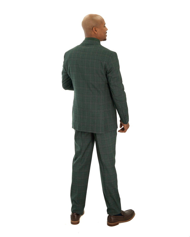 Tartan Plaid 3-Piece Tailored-Fit Suit