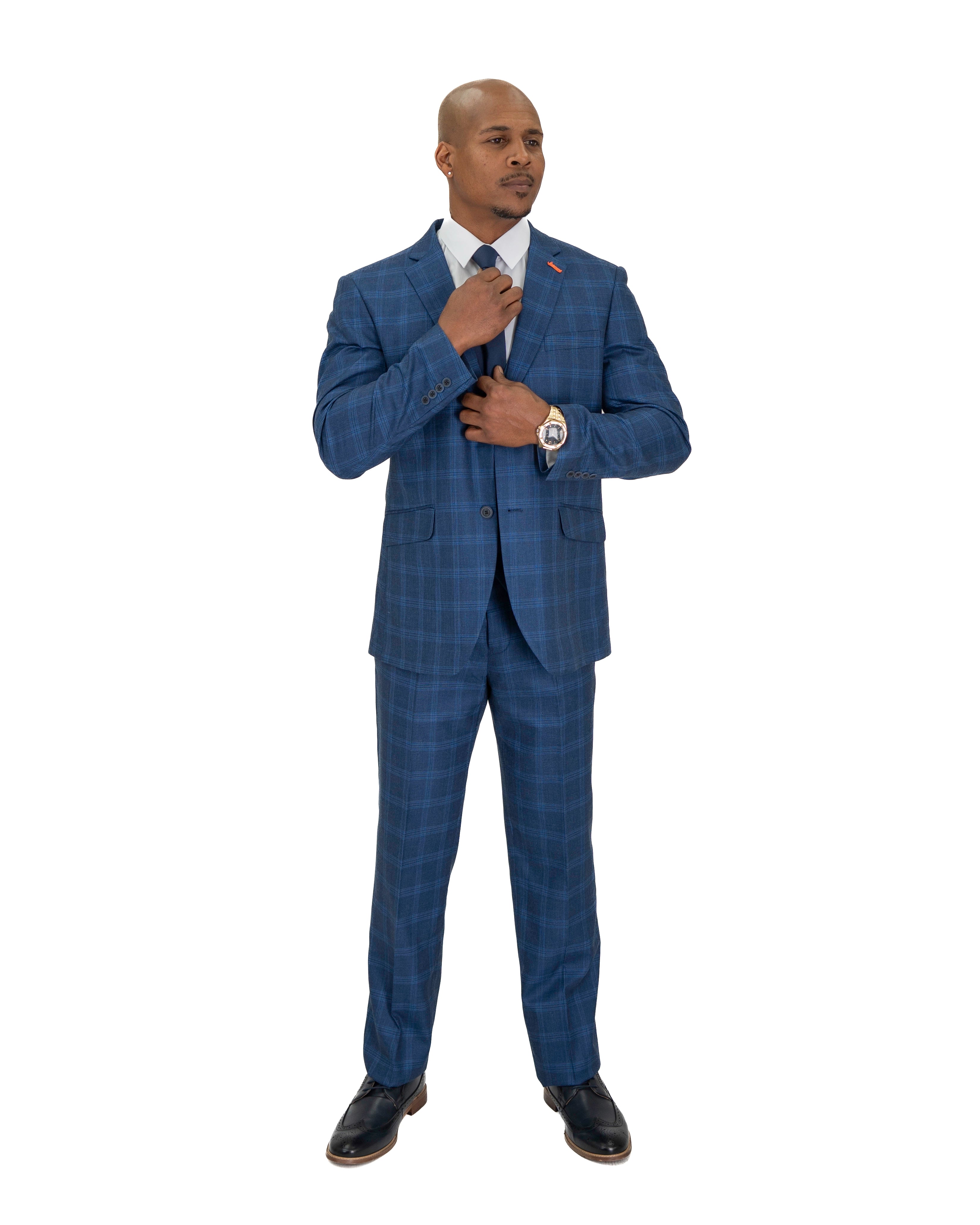 Tartan Plaid 3-Piece Tailored-Fit Suit