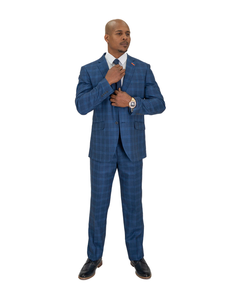 Tartan Plaid 3-Piece Tailored-Fit Suit