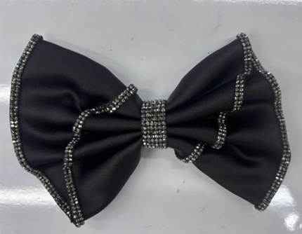 Luxe Rhinestone Ruffle Bow