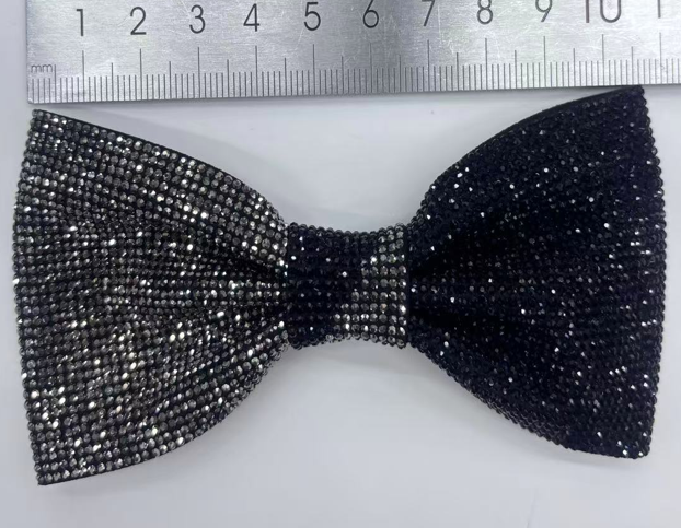 Luxe Midnight Fade Rhinestone Bow Tie