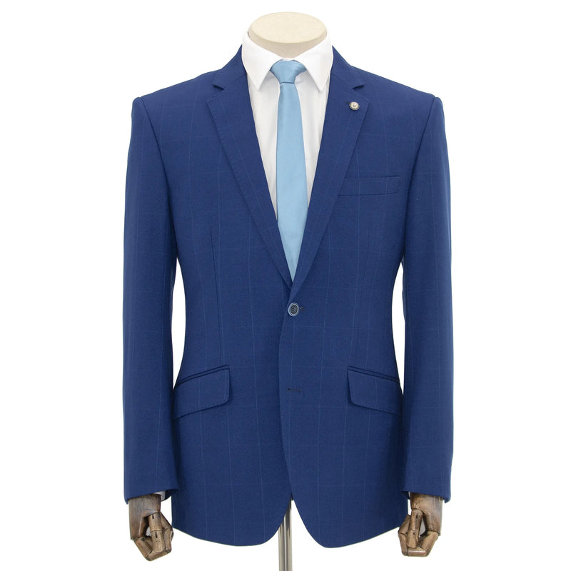 Sapphire Windowpane 2-Piece Tailored-Fit Suit