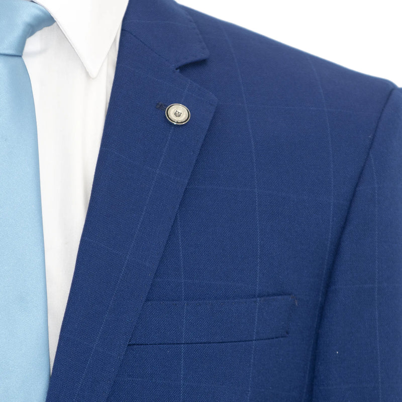 Sapphire Windowpane 2-Piece Tailored-Fit Suit