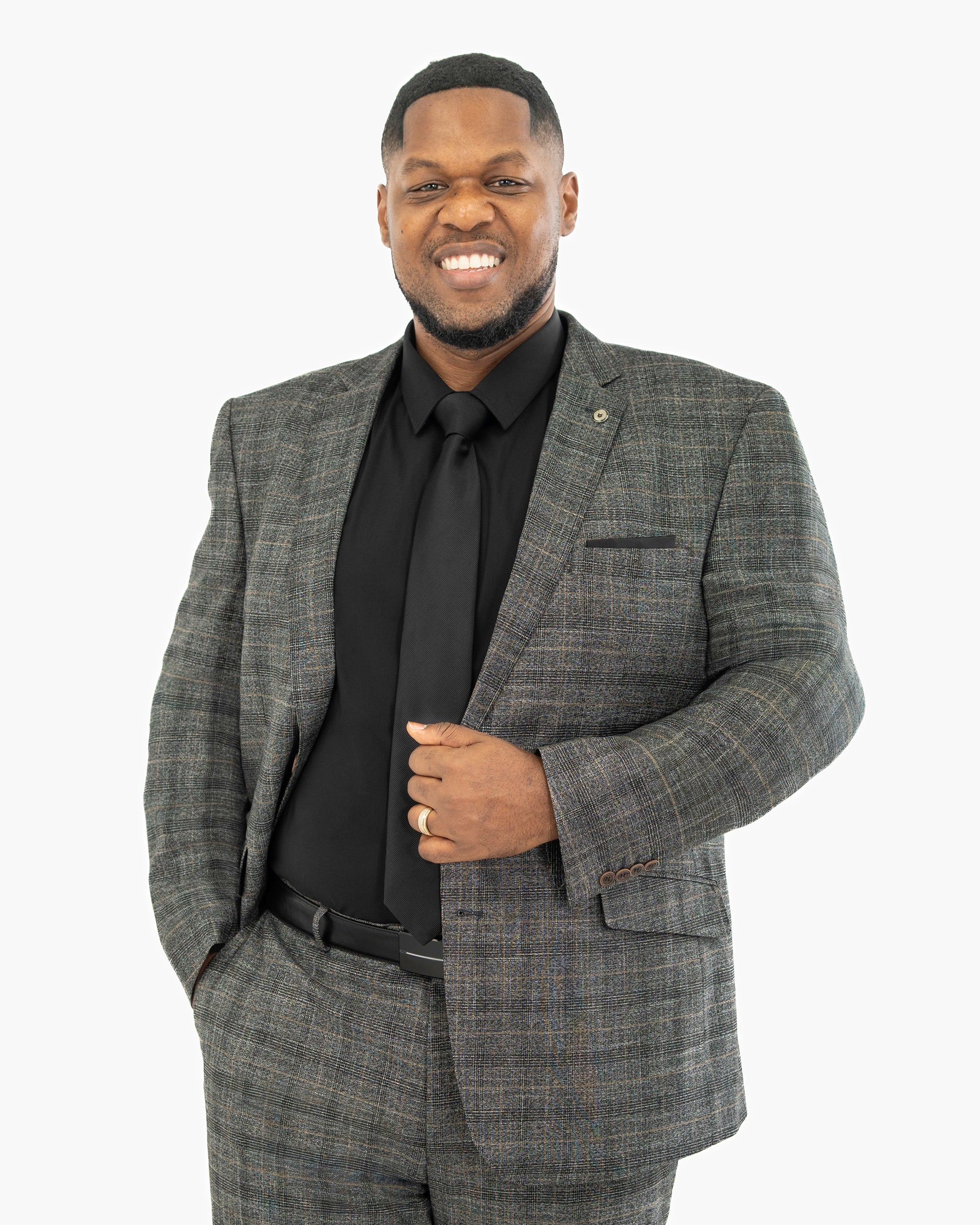 Gray Dupplin Check 2-Piece Tailored-Fit Suit