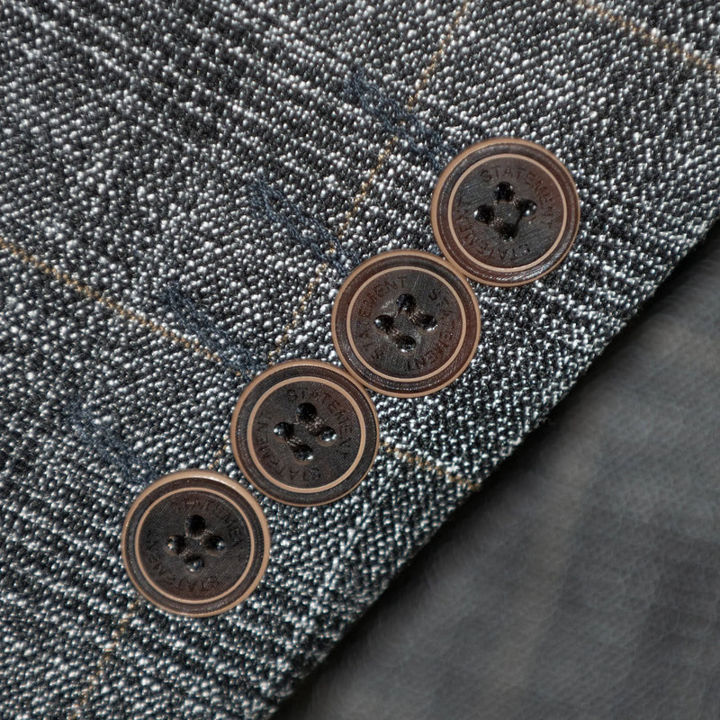 Gray Dupplin Check 2-Piece Tailored-Fit Suit