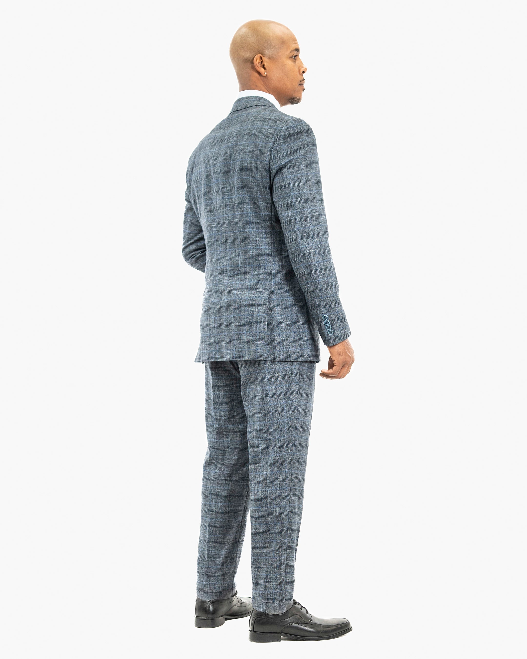 Indigo Plaid 2-Piece Tailored-Fit Suit