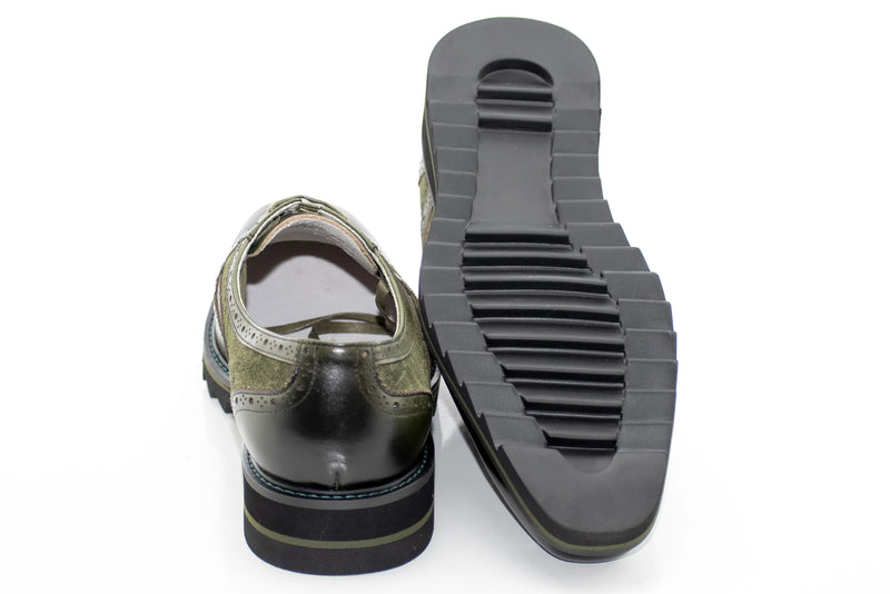 Brogued Leather Derby Dress Sneaker