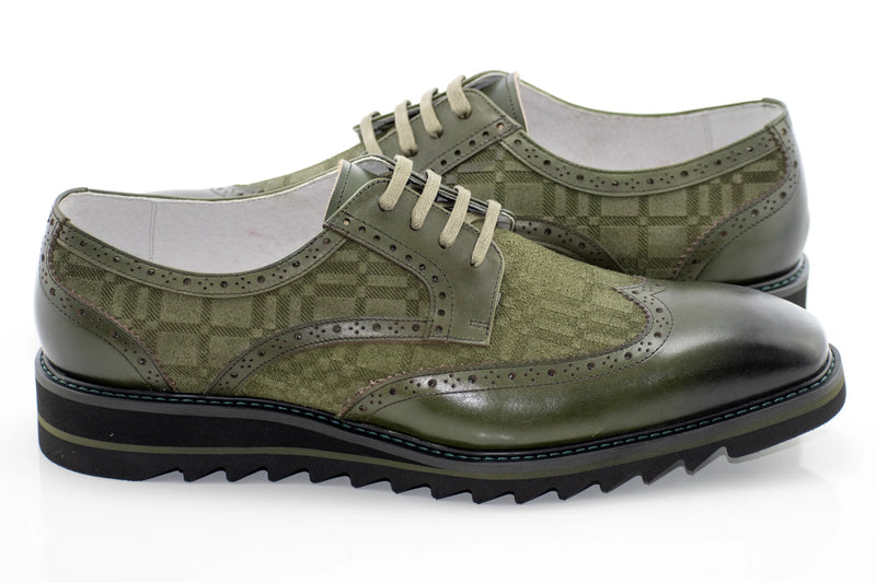 Brogued Leather Derby Dress Sneaker