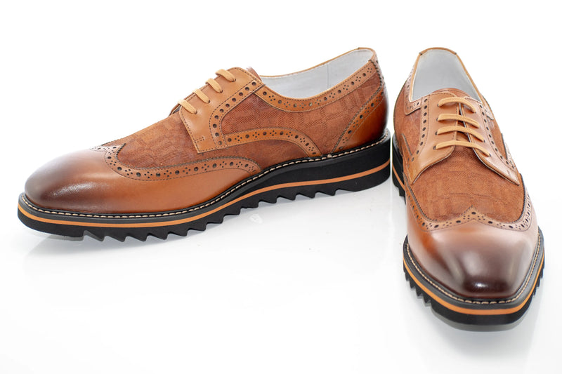 Brogued Leather Derby Dress Sneaker