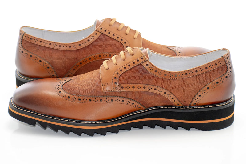 Brogued Leather Derby Dress Sneaker