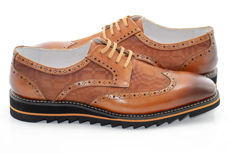 Brogued Leather Derby Dress Sneaker