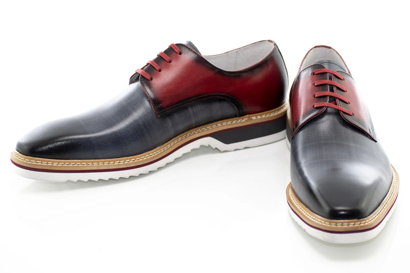 Two-Tone Leather Derby Dress Shoes
