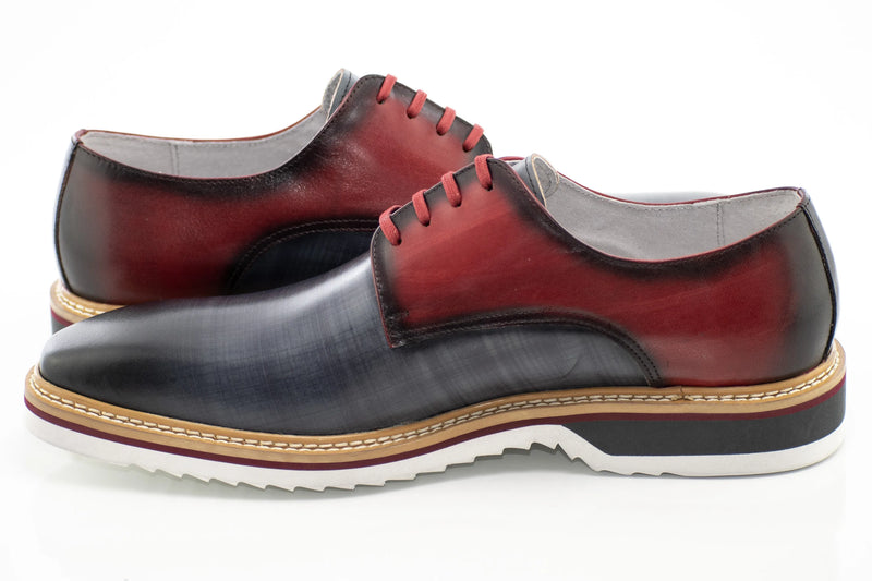 Two-Tone Leather Derby Dress Shoes