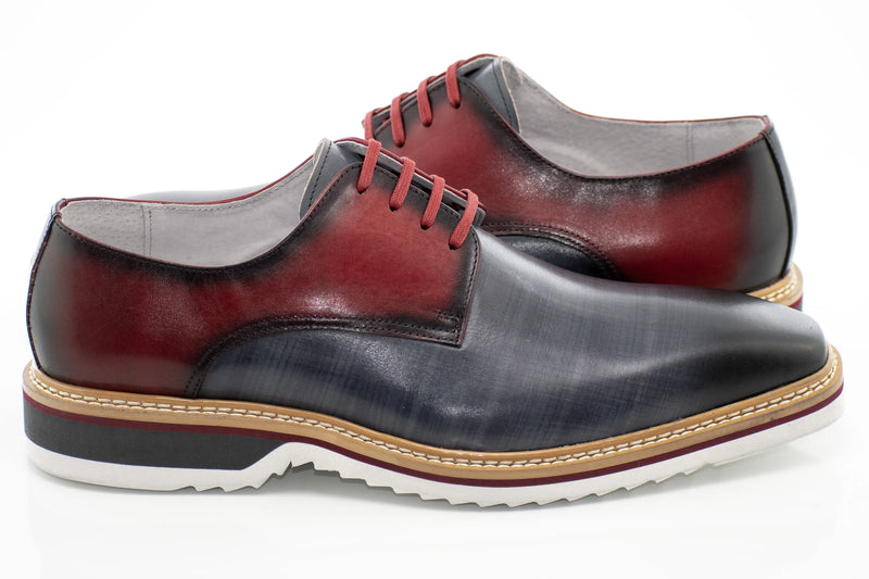 Two-Tone Leather Derby Dress Shoes