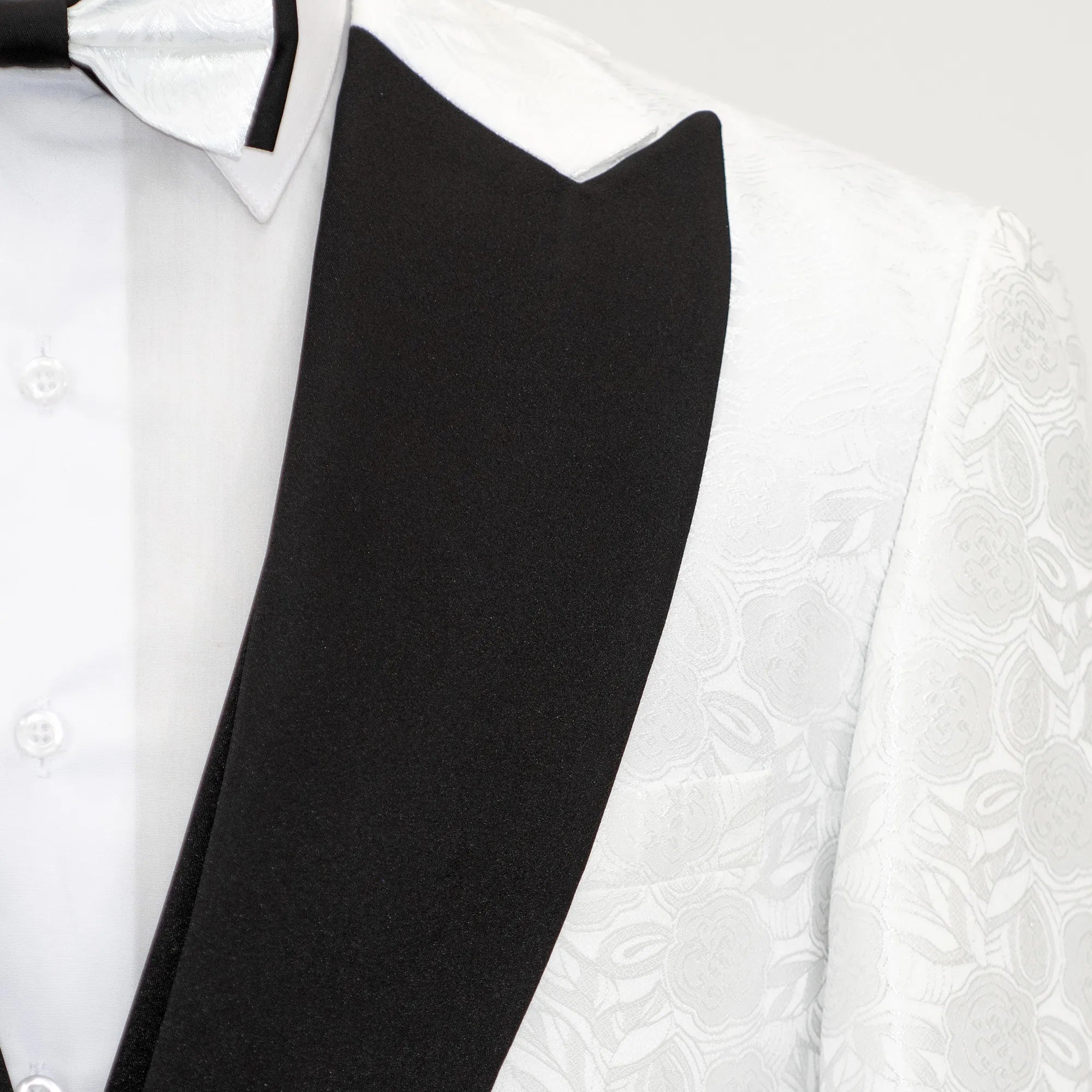 Felix | White Floral 3-Piece Tailored-Fit Tuxedo