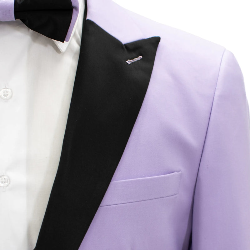 Lavender and Black 3-Piece Slim-Fit Tuxedo