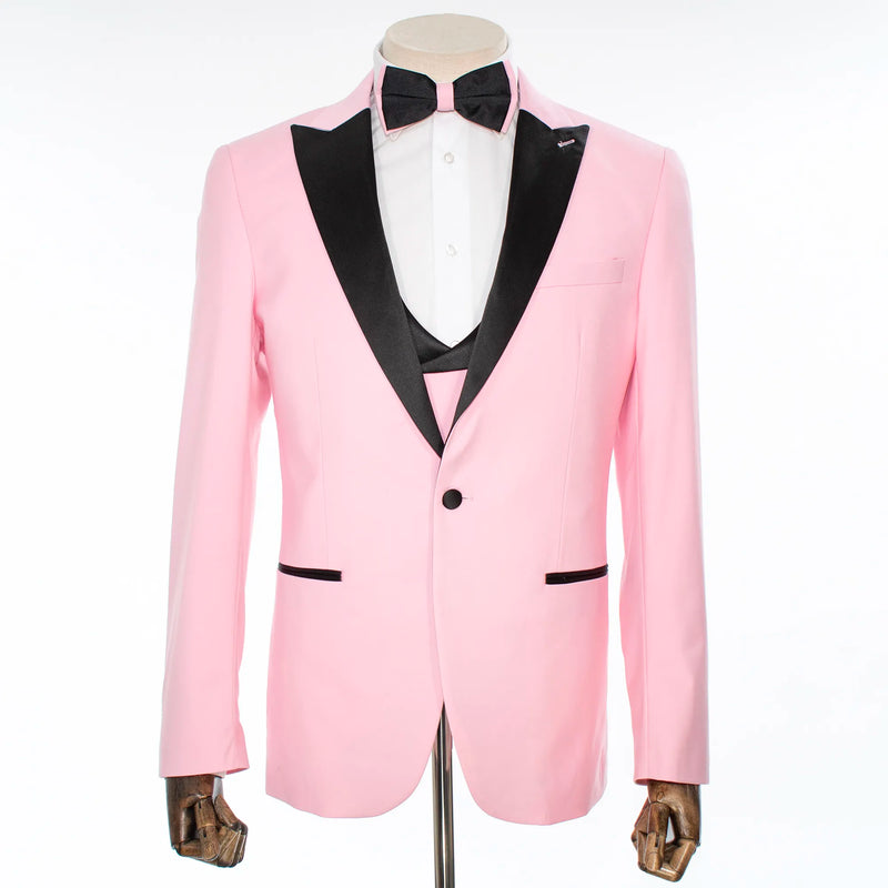 Pink 3-Piece Slim-Fit Tuxedo