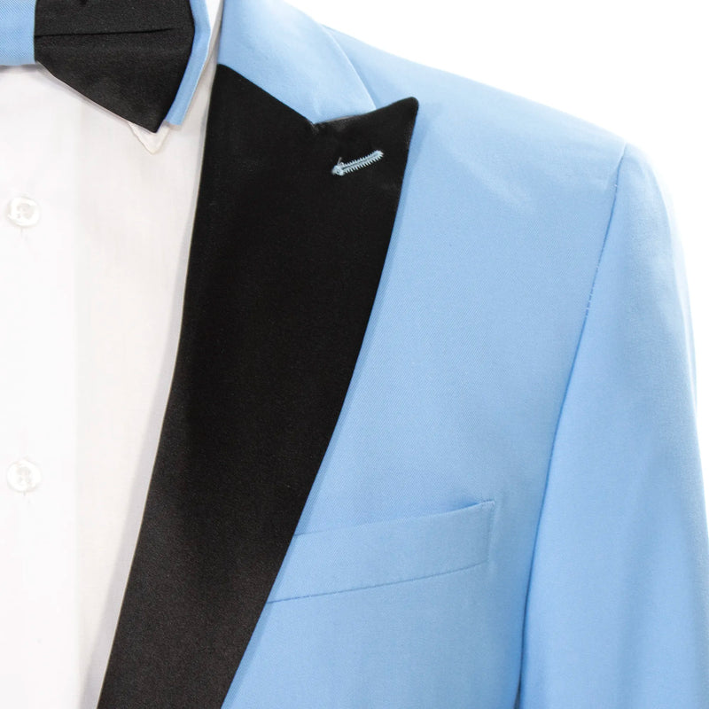 Sky Blue 3-Piece Slim-Fit Tuxedo