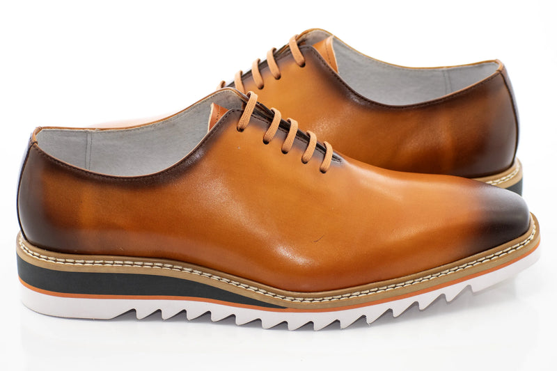 Tan Leather Oxford Dress Sneaker