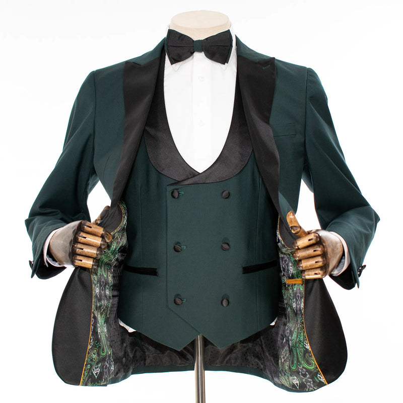 Hunter Green 3-Piece Slim-Fit Tuxedo