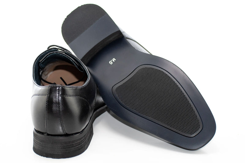 Black Perforated Derby Lace-Up