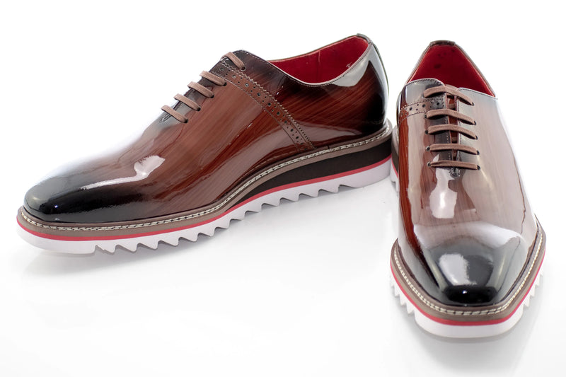 Brown Leather Oxford Dress Sneaker