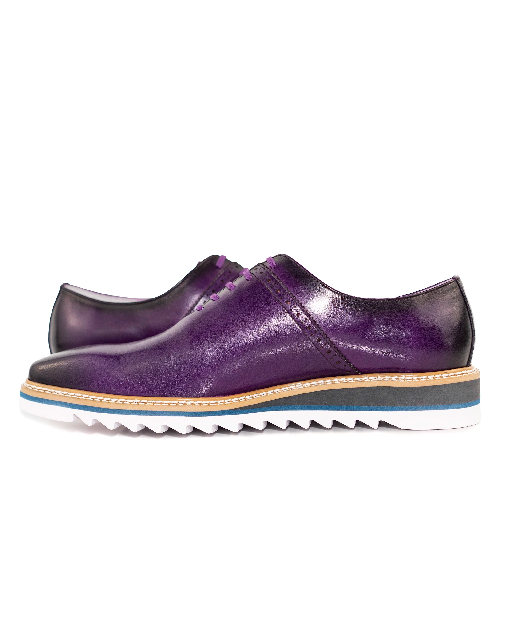Purple Leather Oxford Dress Sneaker Shoes | Inside View | Dolce Vesta