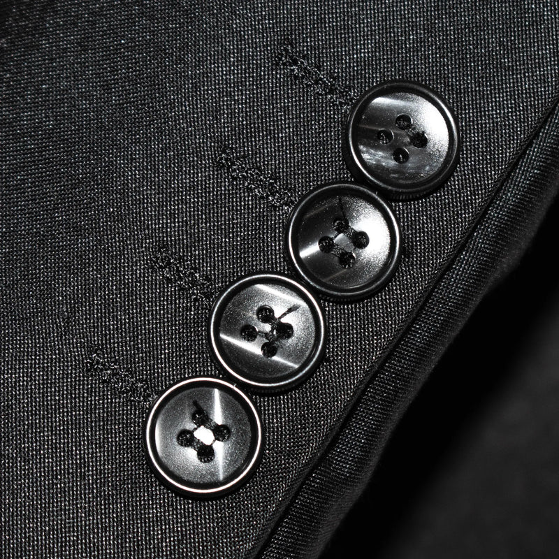 Black 2-Piece Slim-Fit Suit with Notch Lapels