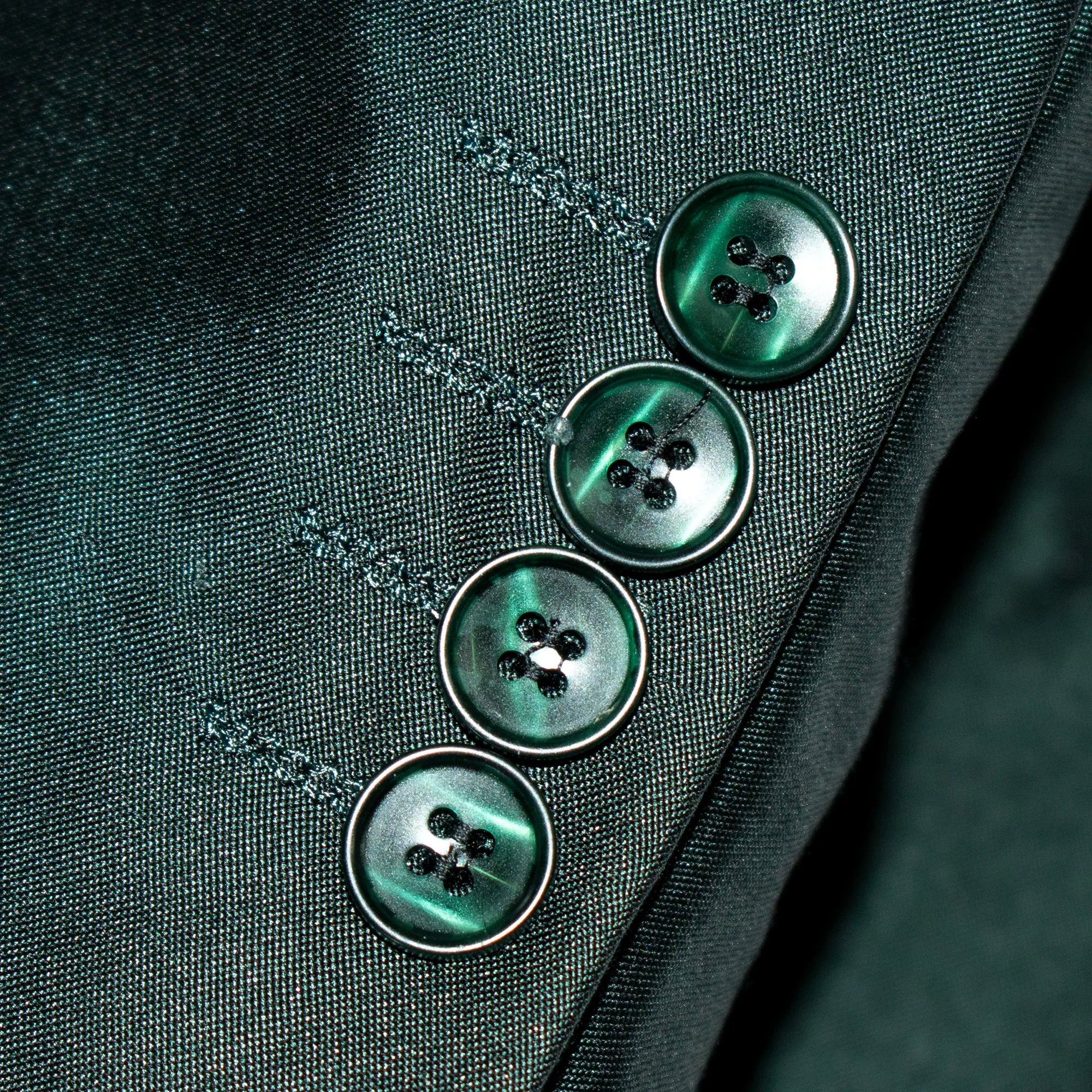 Men's Hunter Green Sharkskin 2-Piece Slim-Fit Suit