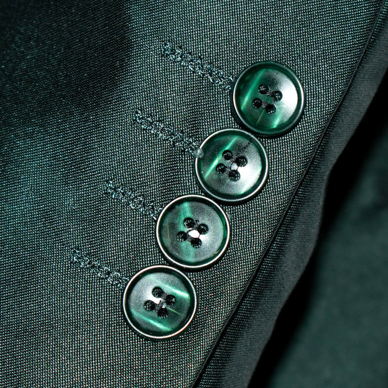 Men's Hunter Green Sharkskin 2-Piece Slim-Fit Suit
