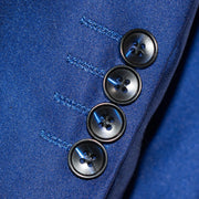 Men's Royal Blue Sharkskin 2-Piece Slim-Fit Suit