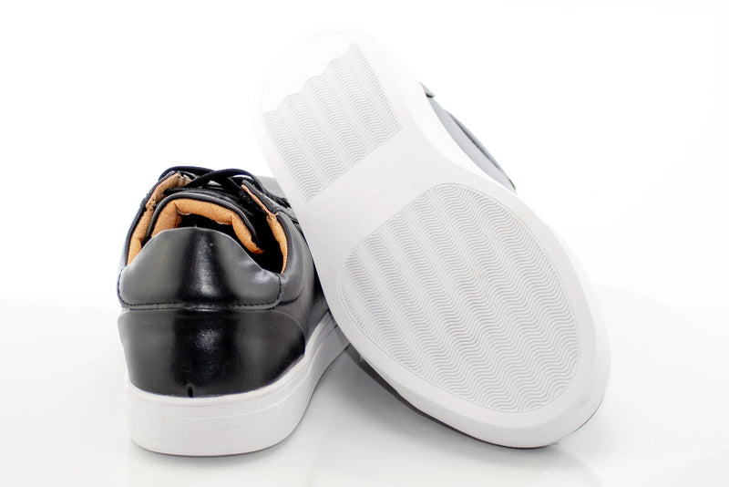 Black Minimalist Sneaker Lace-Ups