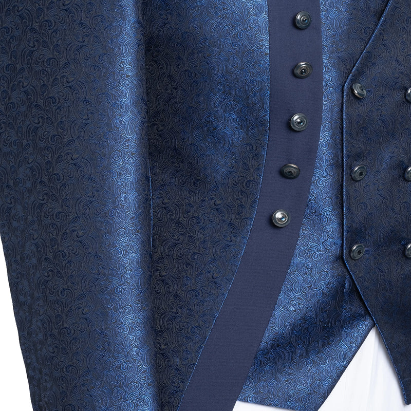 Alistair | Royal Blue Damask 3-Piece Slim-Fit Western Tuxedo