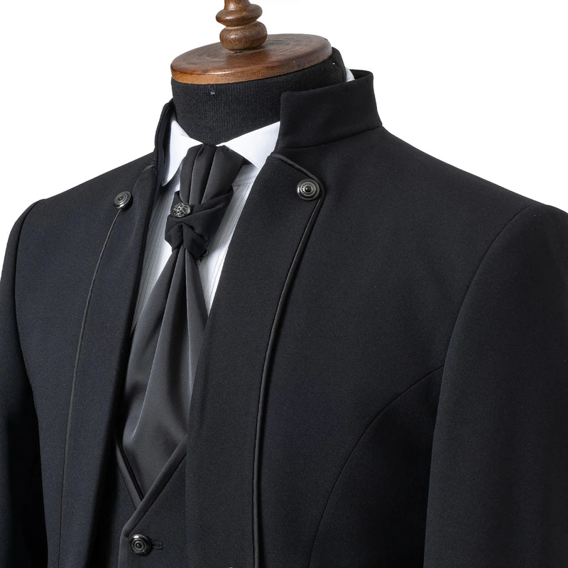 Alistair | Black 3-Piece Slim-Fit Western Tuxedo