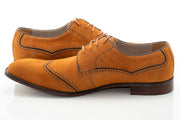 Tan Suede Wingtip Lace-Ups