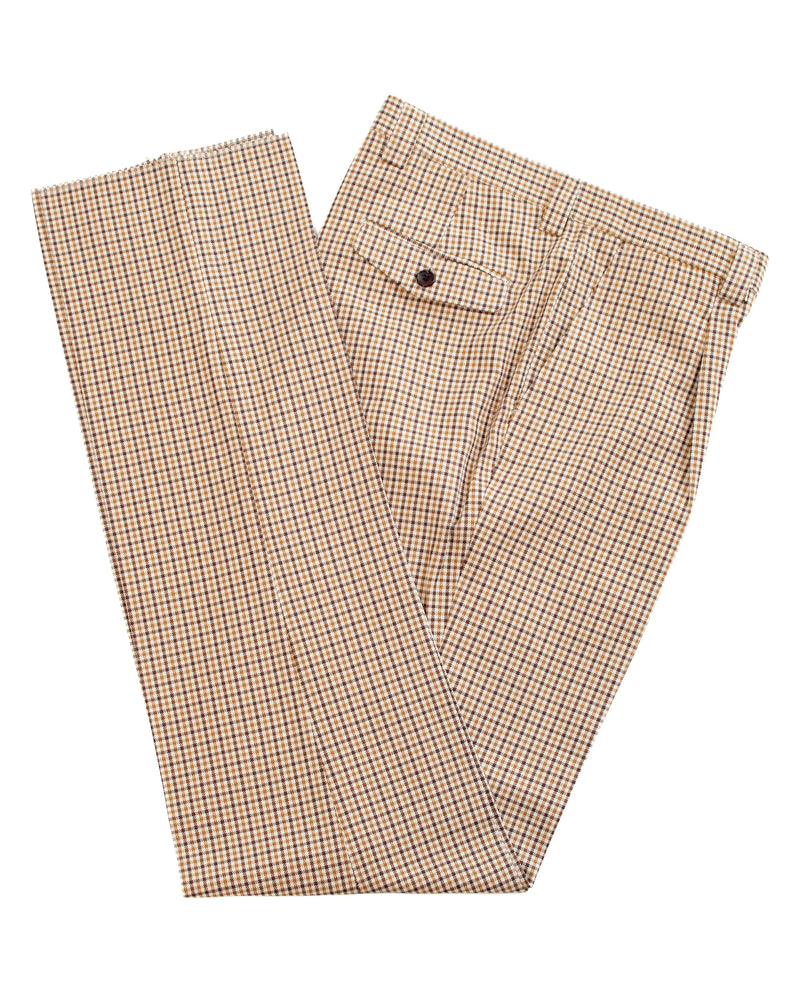 Tan Gun Club Check 3-Piece Slim-Fit Suit