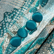 Turquoise Marbled 3-Piece Tailored-Fit Tuxedo
