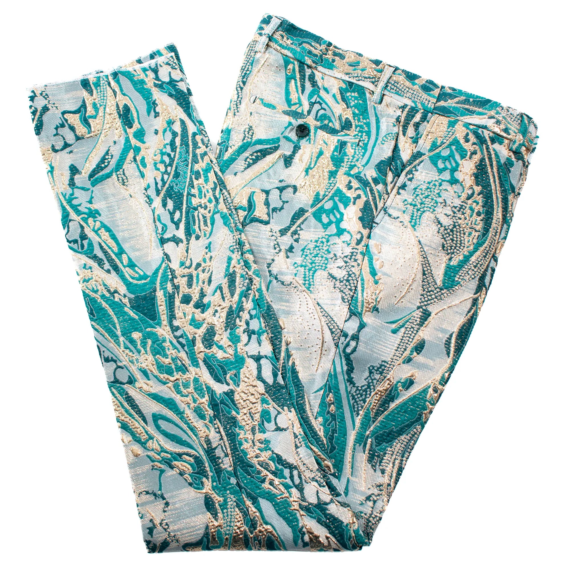 Turquoise Marbled 3-Piece Tailored-Fit Tuxedo