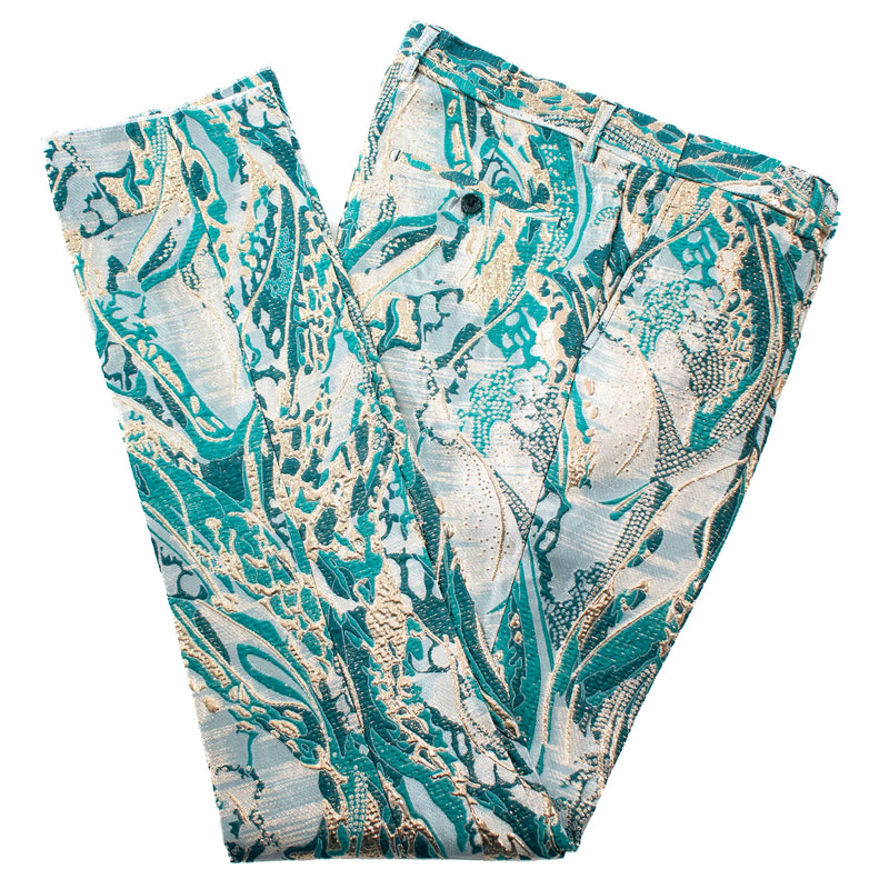 Turquoise Marbled 3-Piece Tailored-Fit Tuxedo