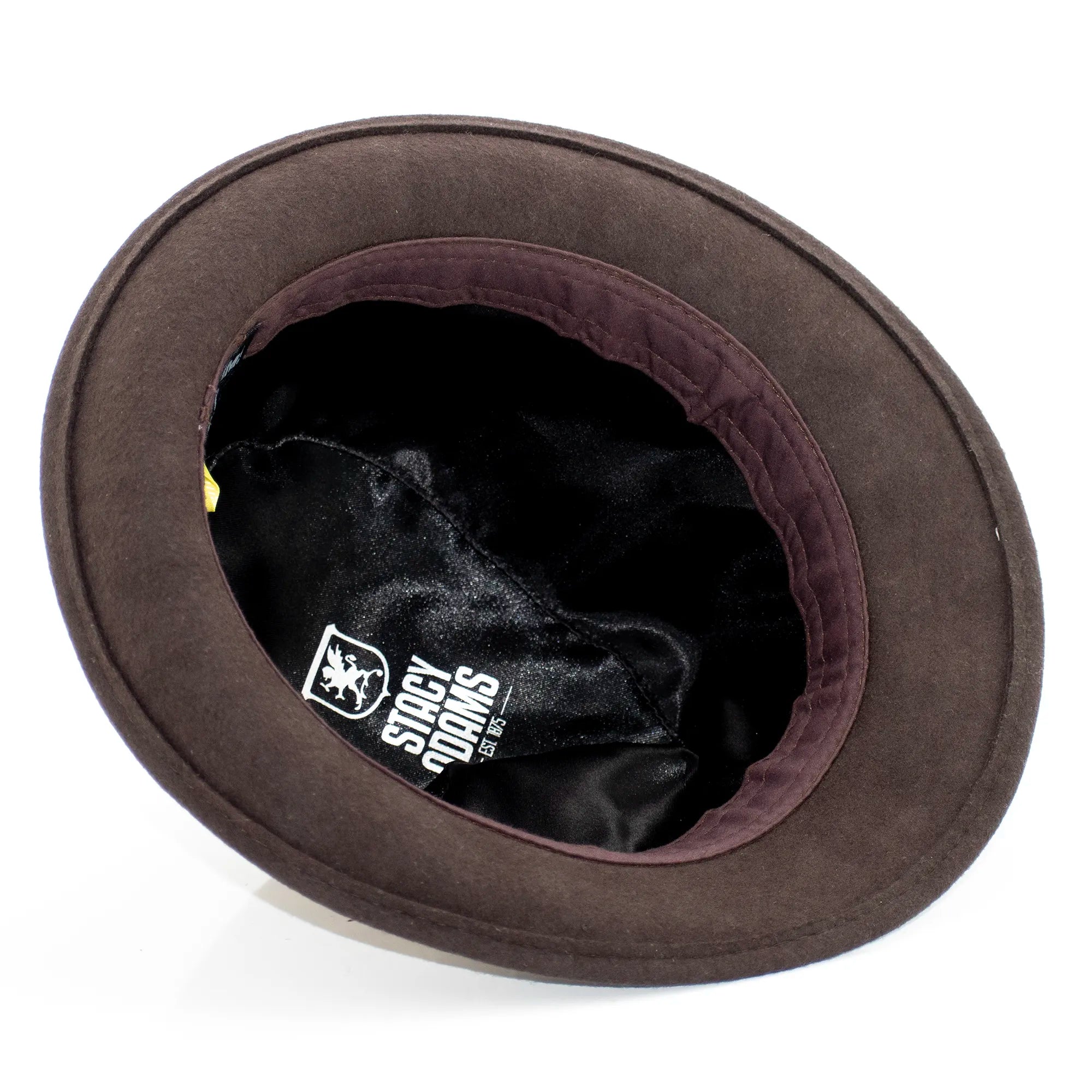 Chocolate Brown Wool Felt Fedora with 2" Brim
