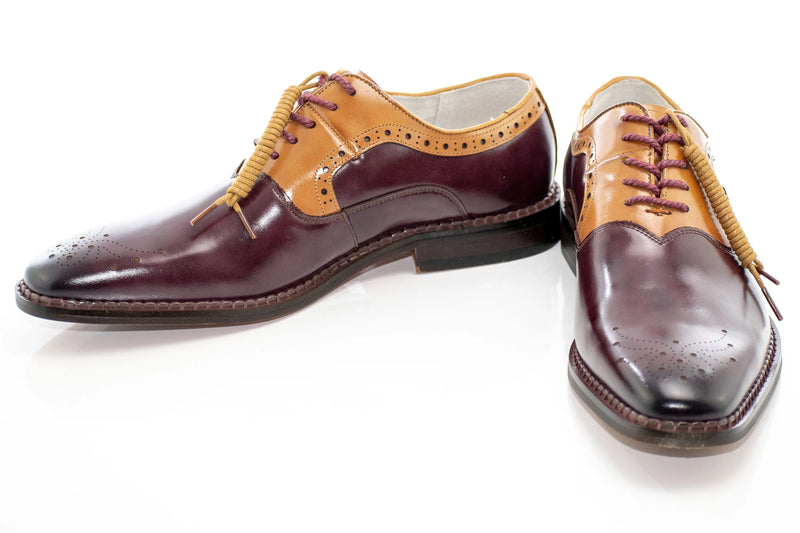 Two-Tone Leather Oxford Shoes