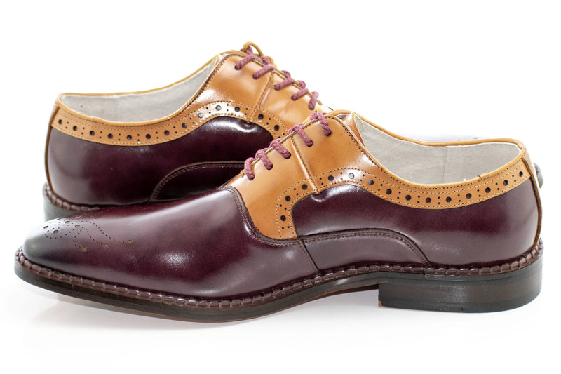 Two-Tone Leather Oxford Shoes