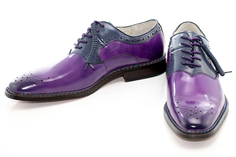 Two-Tone Leather Oxford Shoes