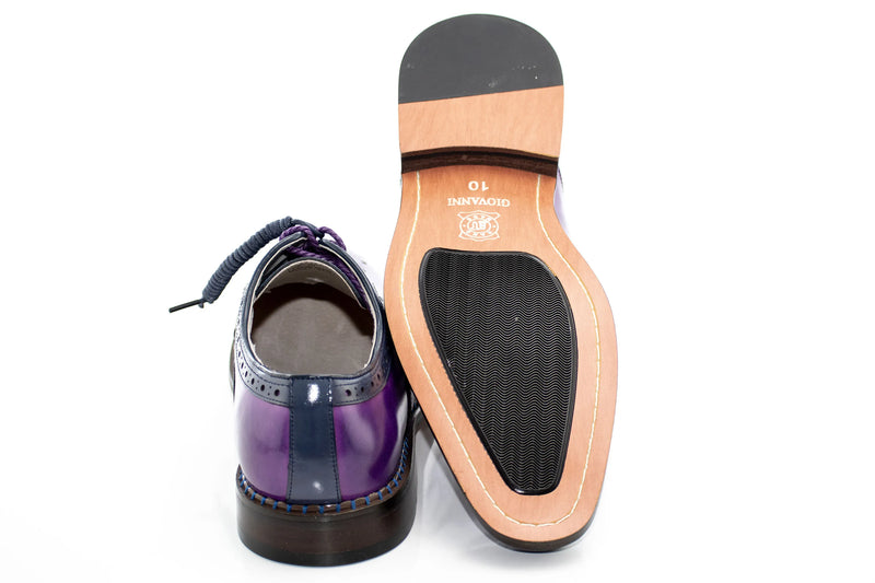 Two-Tone Leather Oxford Shoes