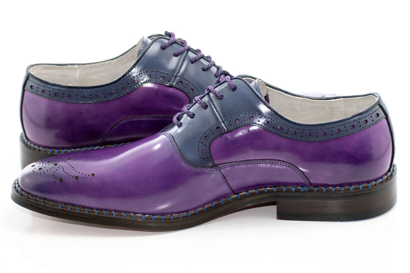 Two-Tone Leather Oxford Shoes