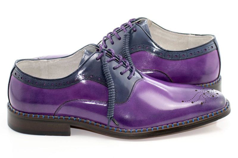 Two-Tone Leather Oxford Shoes